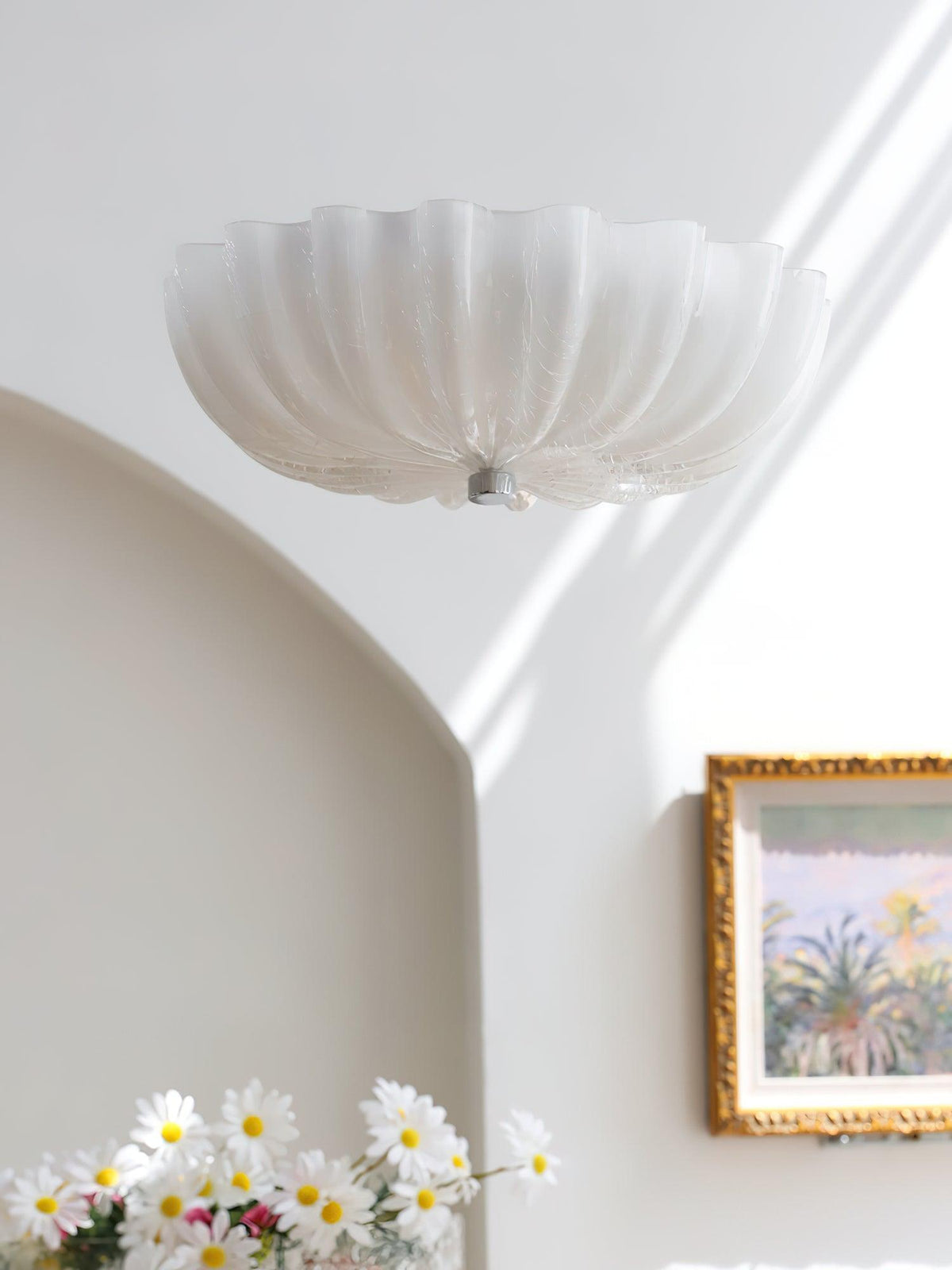 Murano Glass Flush Ceiling Light