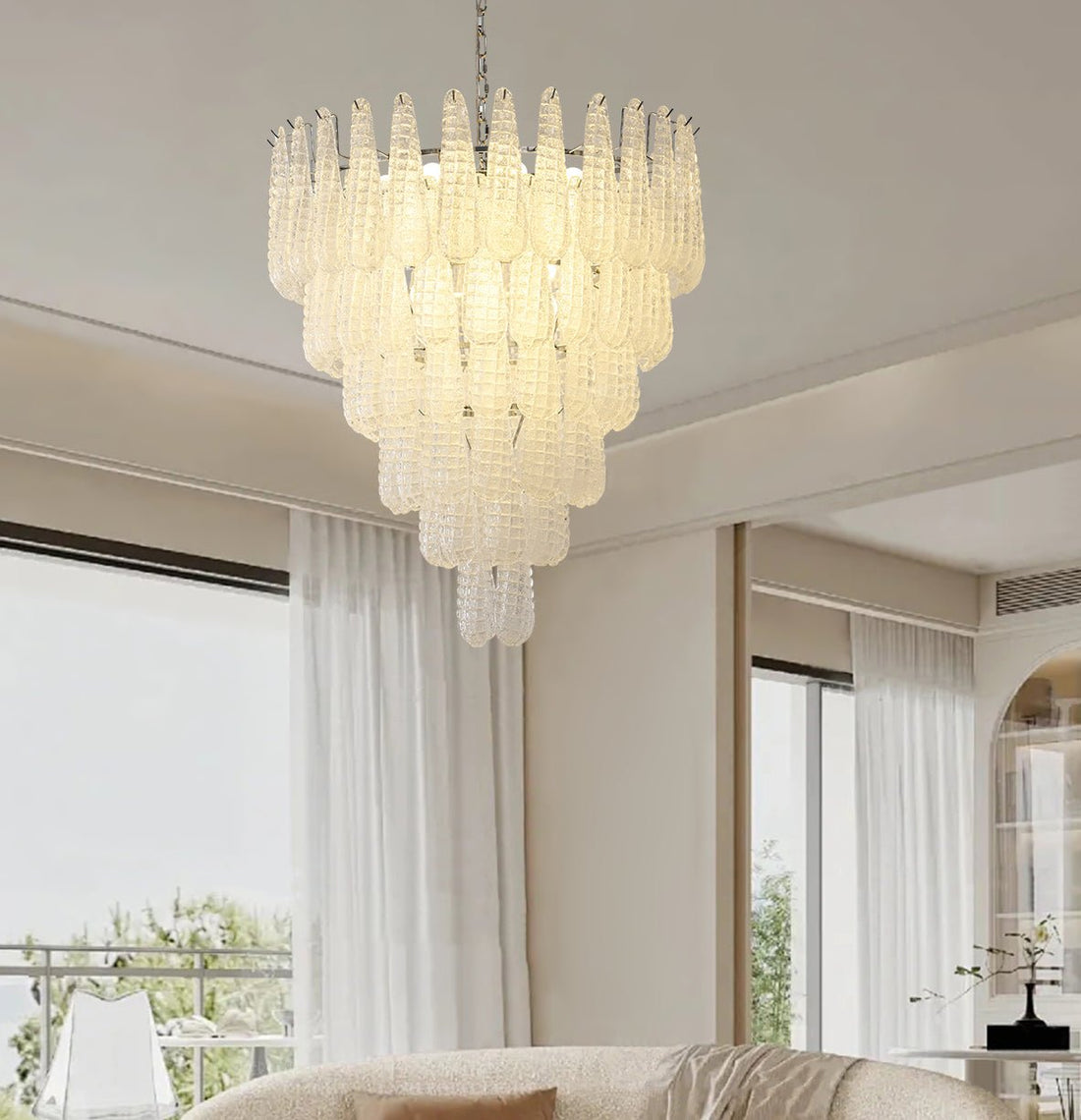 Murano Glass Pinecone Chandelier