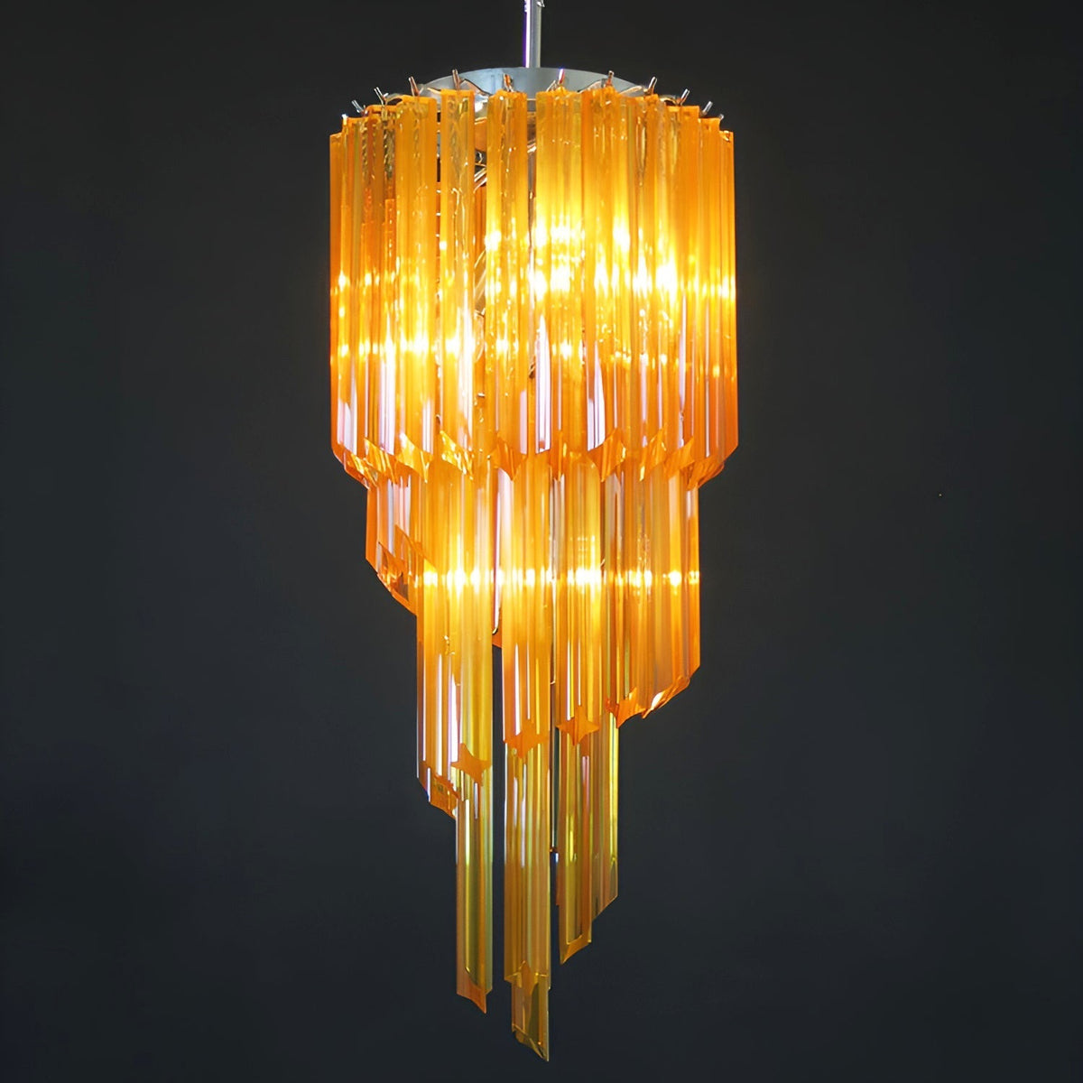 Murano Spiral Prism Glass Chandelier - view 20