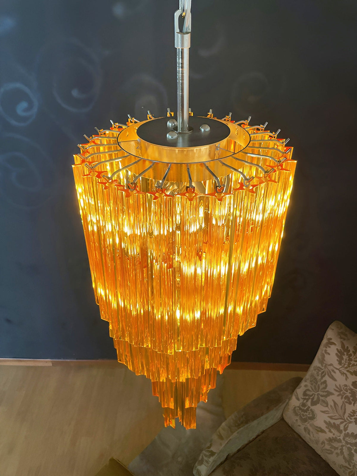 Murano Spiral Prism Glass Chandelier - view 25