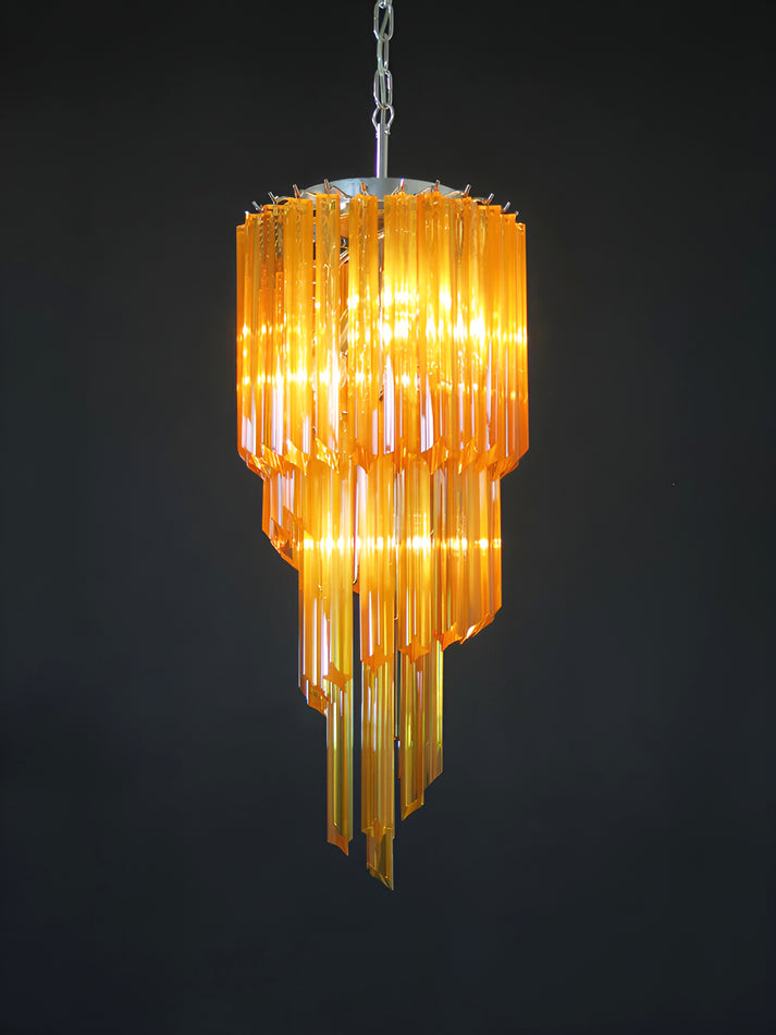 Murano Spiral Prism Glass Chandelier - view 8
