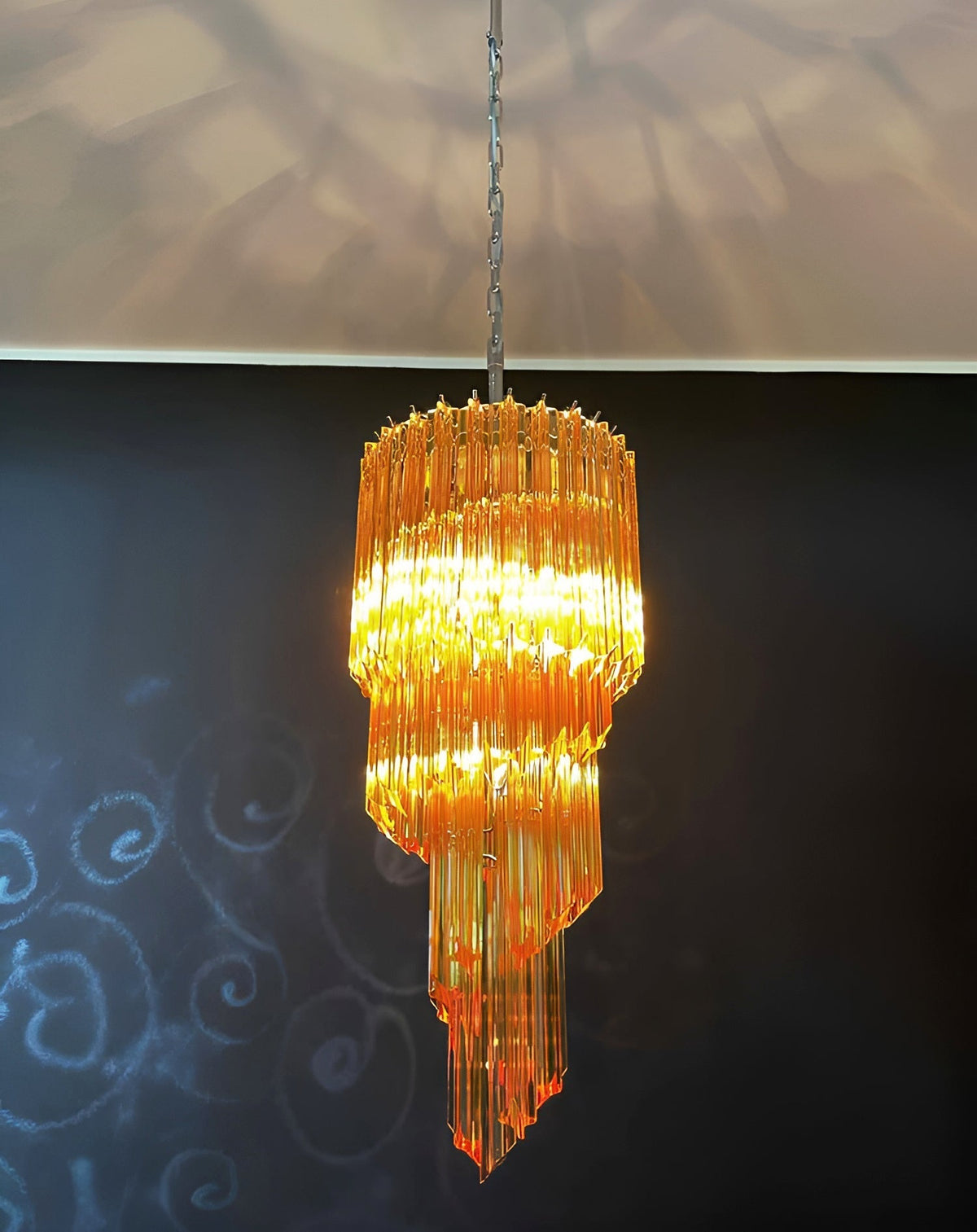 Murano Spiral Prism Glass Chandelier - view 27