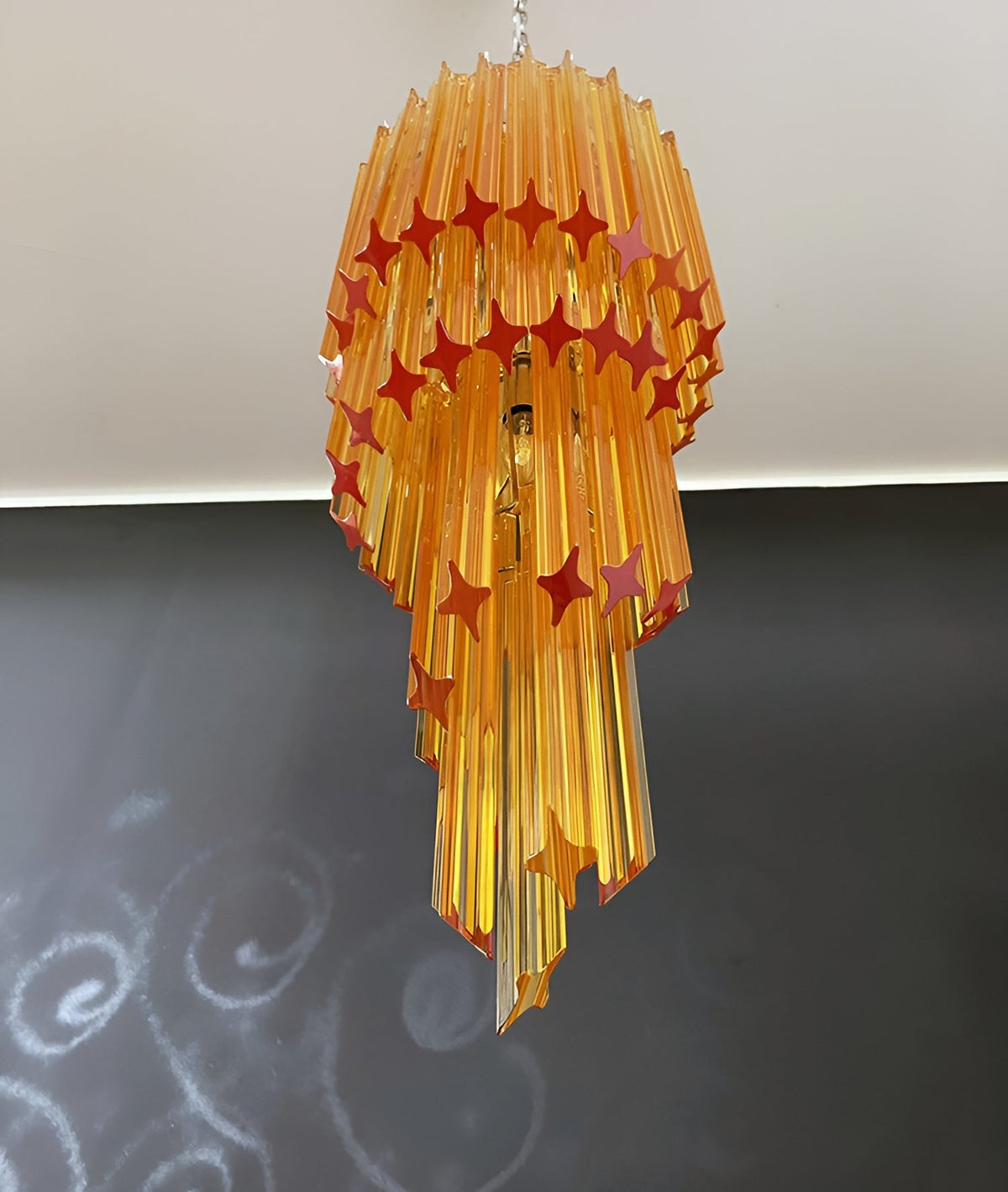 Murano Spiral Prism Glass Chandelier - view 29