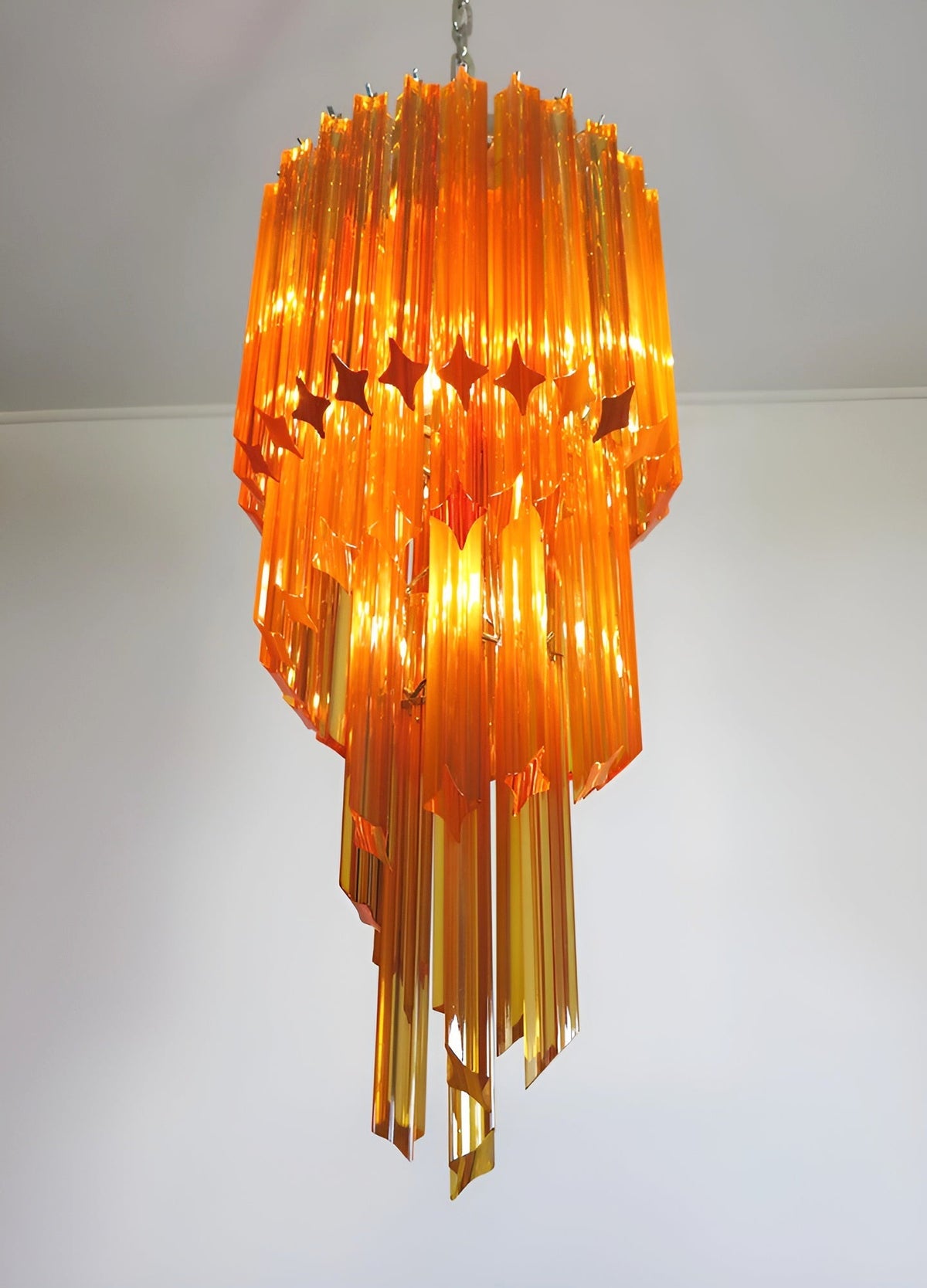 Murano Spiral Prism Glass Chandelier - view 30