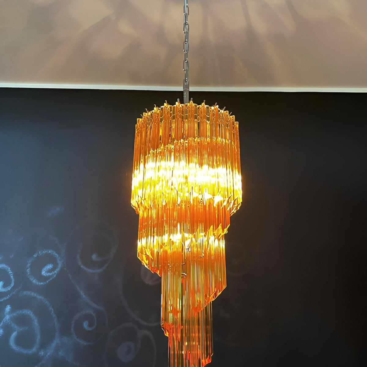 Murano Spiral Prism Glass Chandelier - view 15