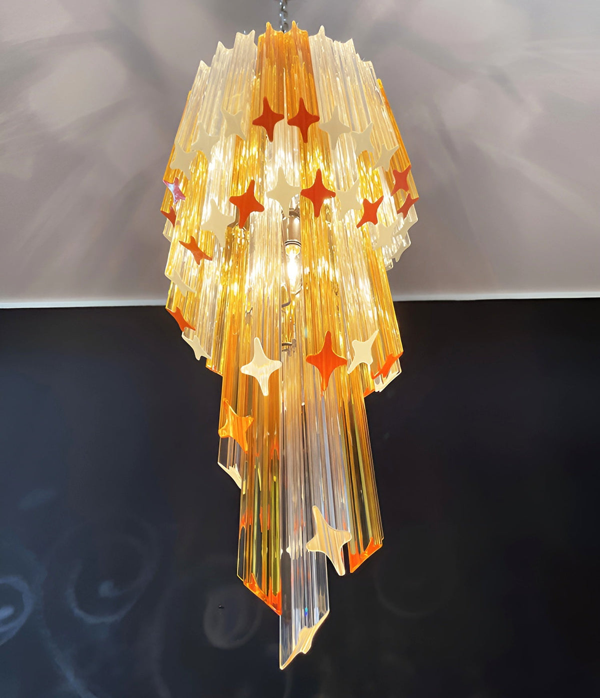 Murano Spiral Prism Glass Chandelier - view 32