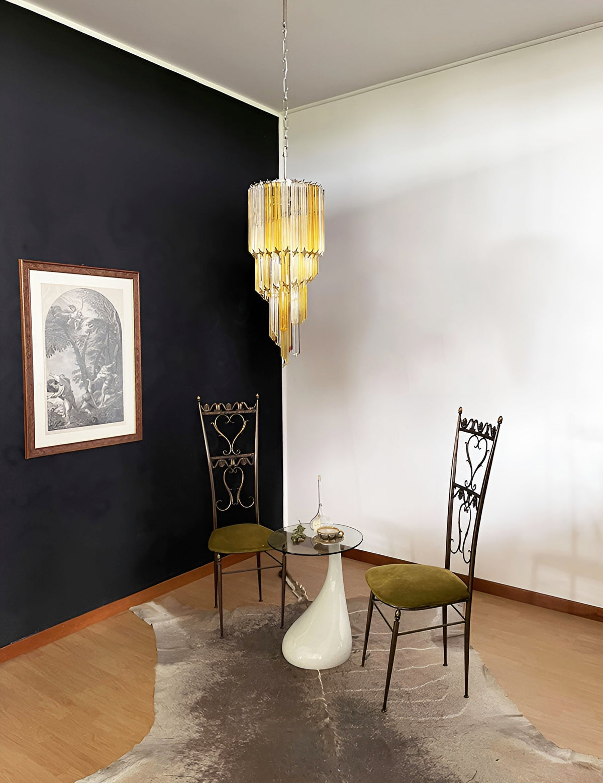 Murano Spiral Prism Glass Chandelier - view 44