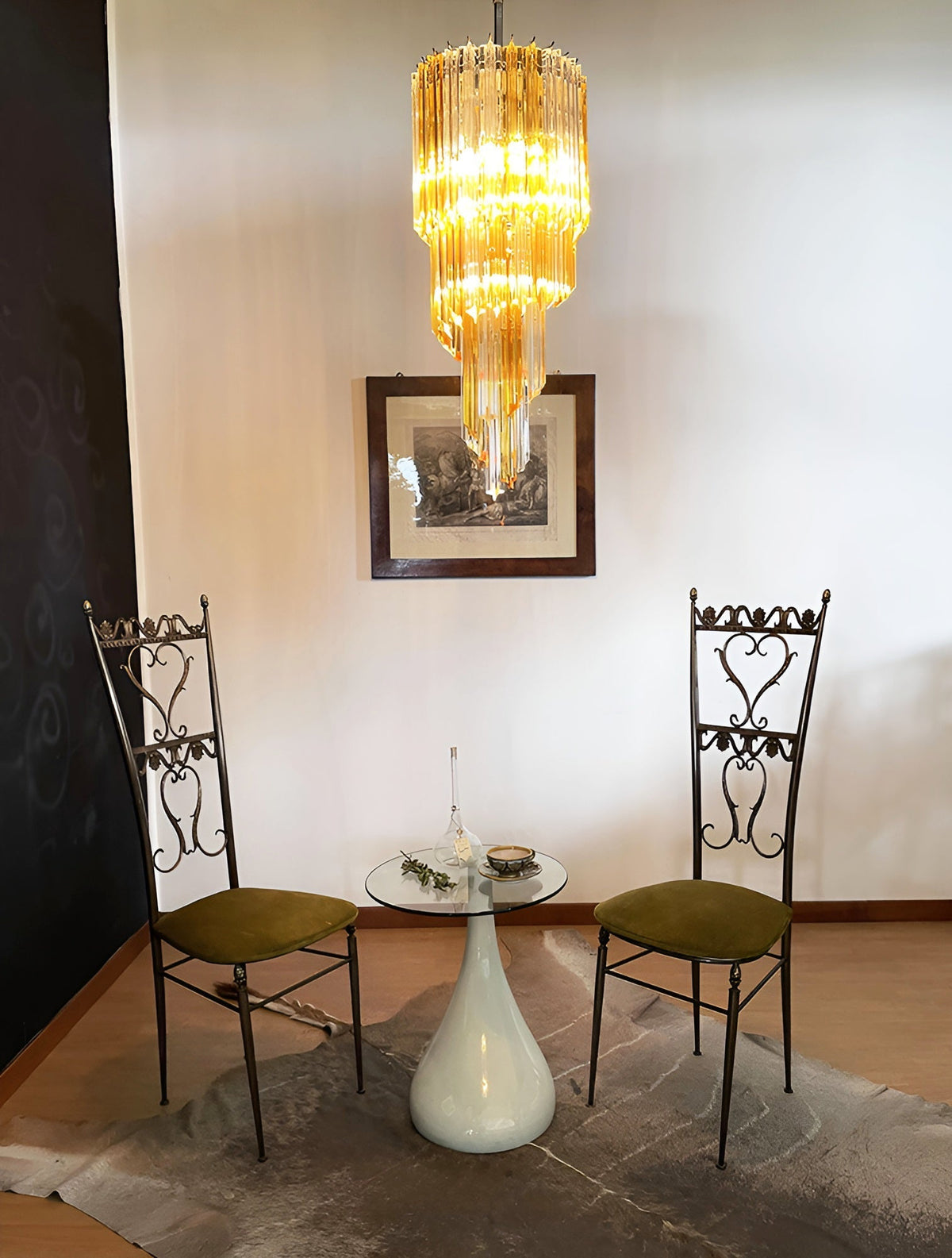 Murano Spiral Prism Glass Chandelier - view 46