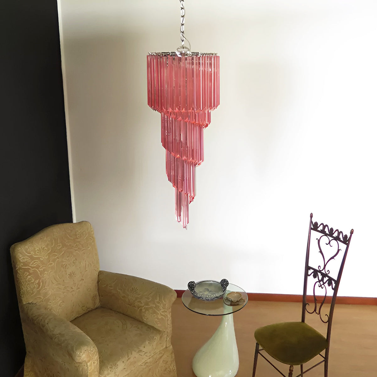 Murano Spiral Prism Glass Chandelier - view 62