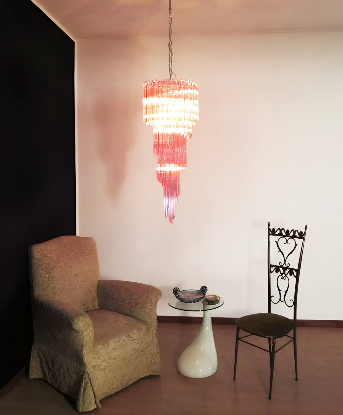 Murano Spiral Prism Glass Chandelier - view 55