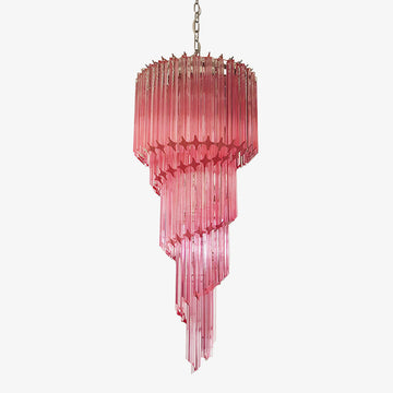 Murano Spiral Prism Glass Chandelier