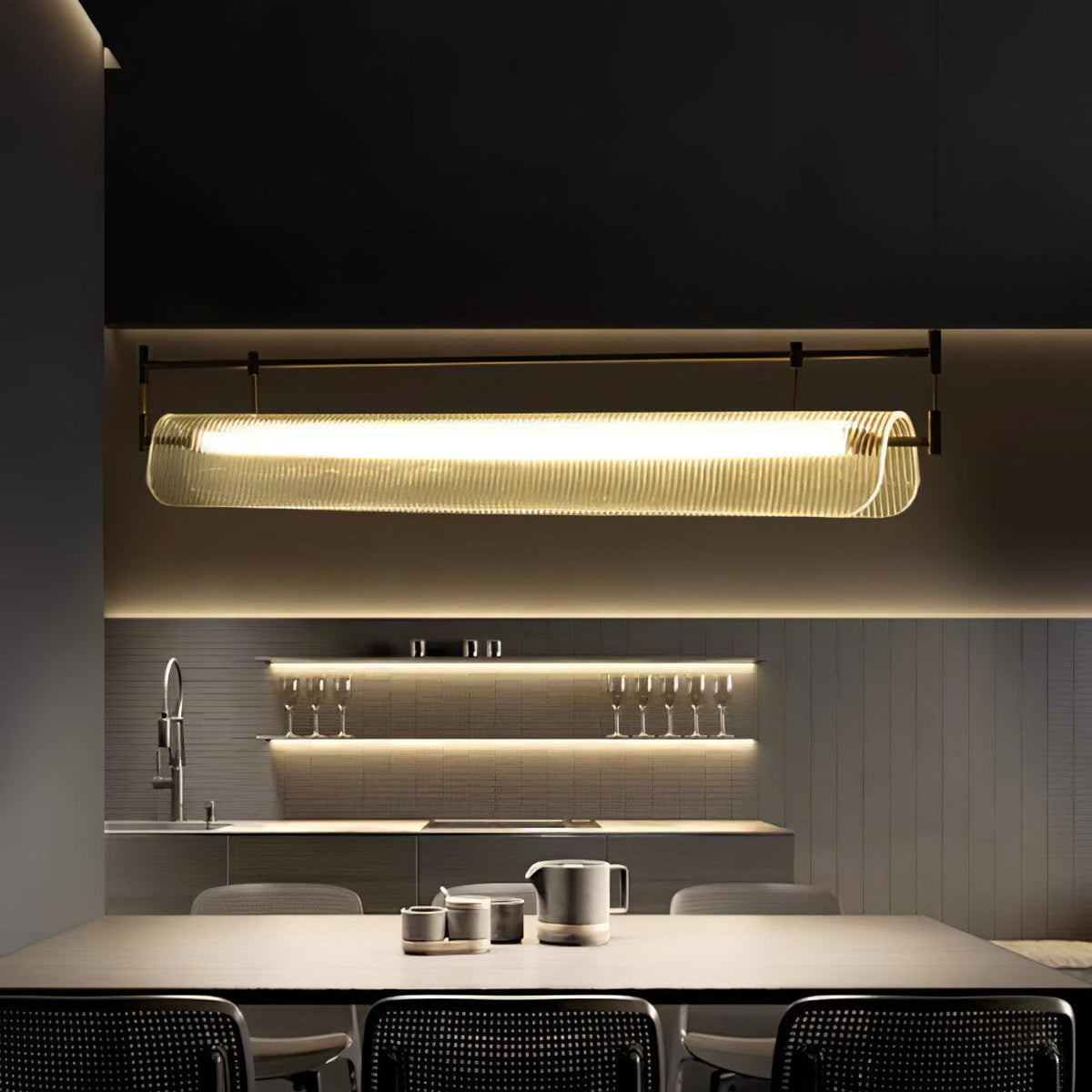 Linear Strip Chandelier - view 9