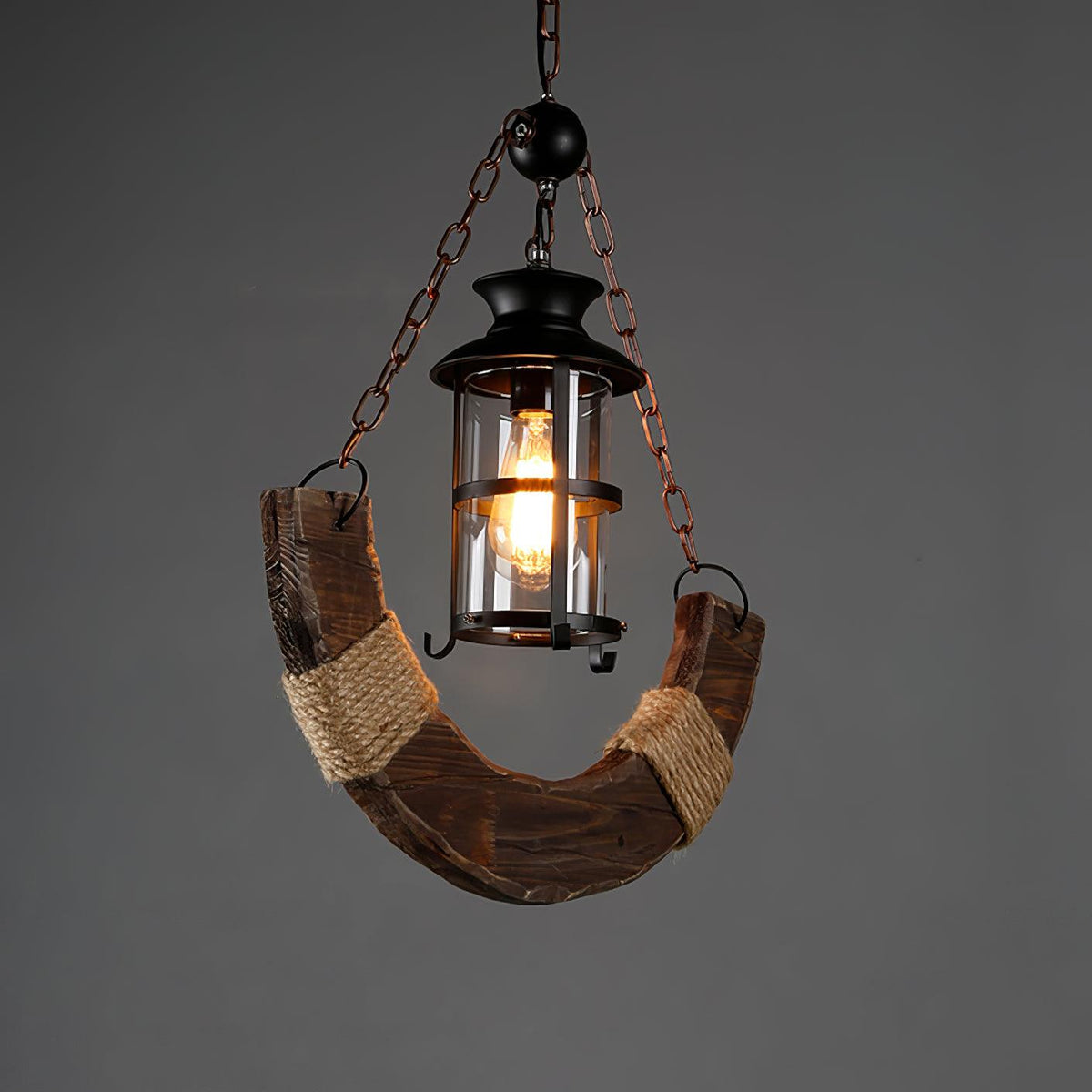 Nautical Industrial Style Wooden Chandelier - view 51