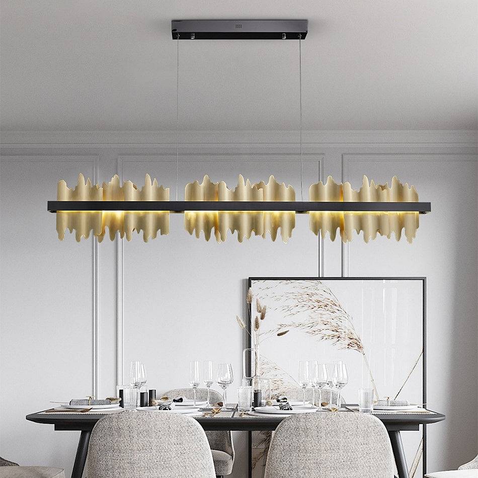 Nera Brushed Brass Dining Room Chandelier