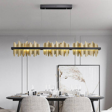 Nera Brushed Brass Dining Room Chandelier