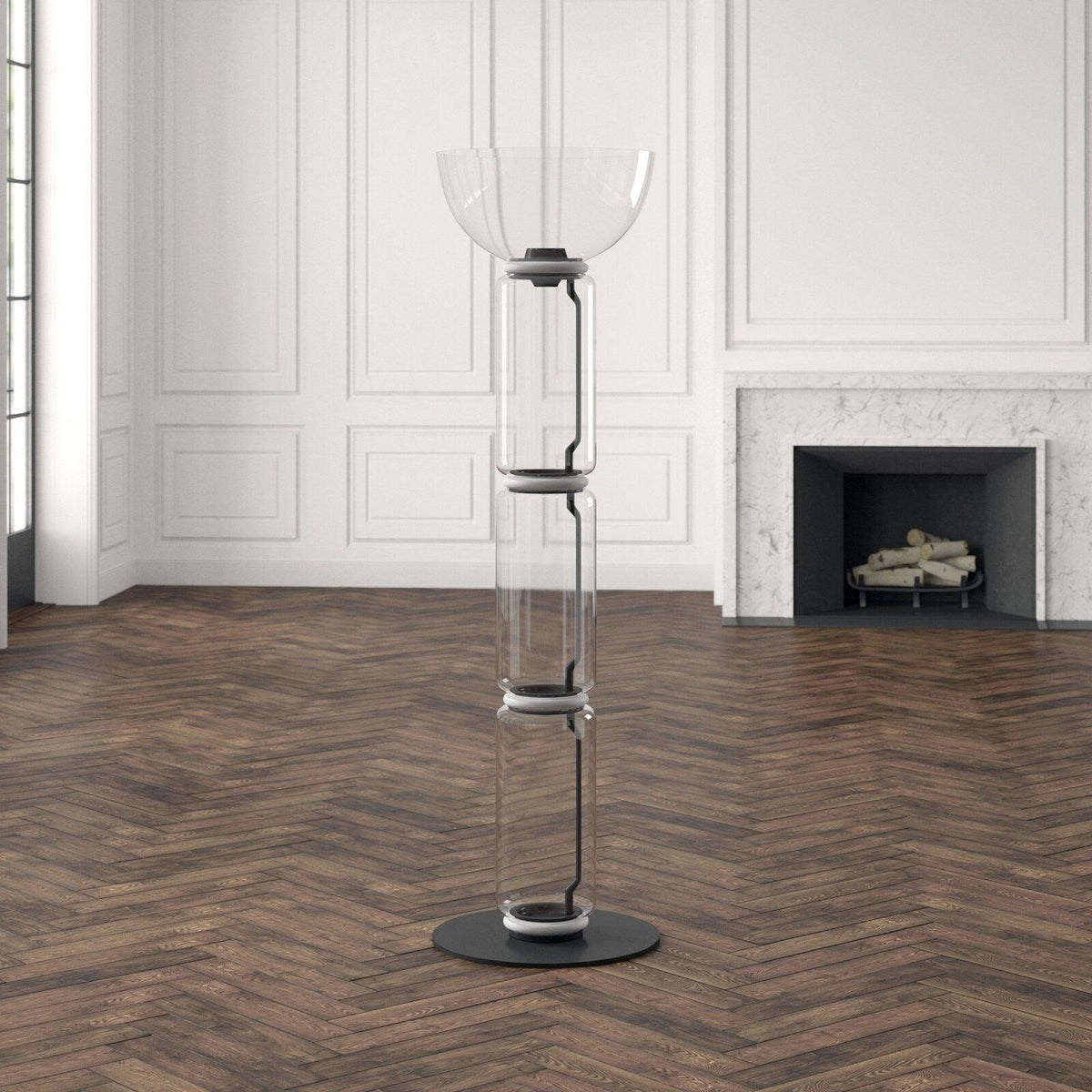 Bamboo Glass Floor Lamp - view 17