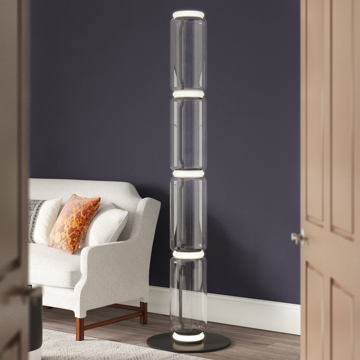 Bamboo Glass Floor Lamp - view 80