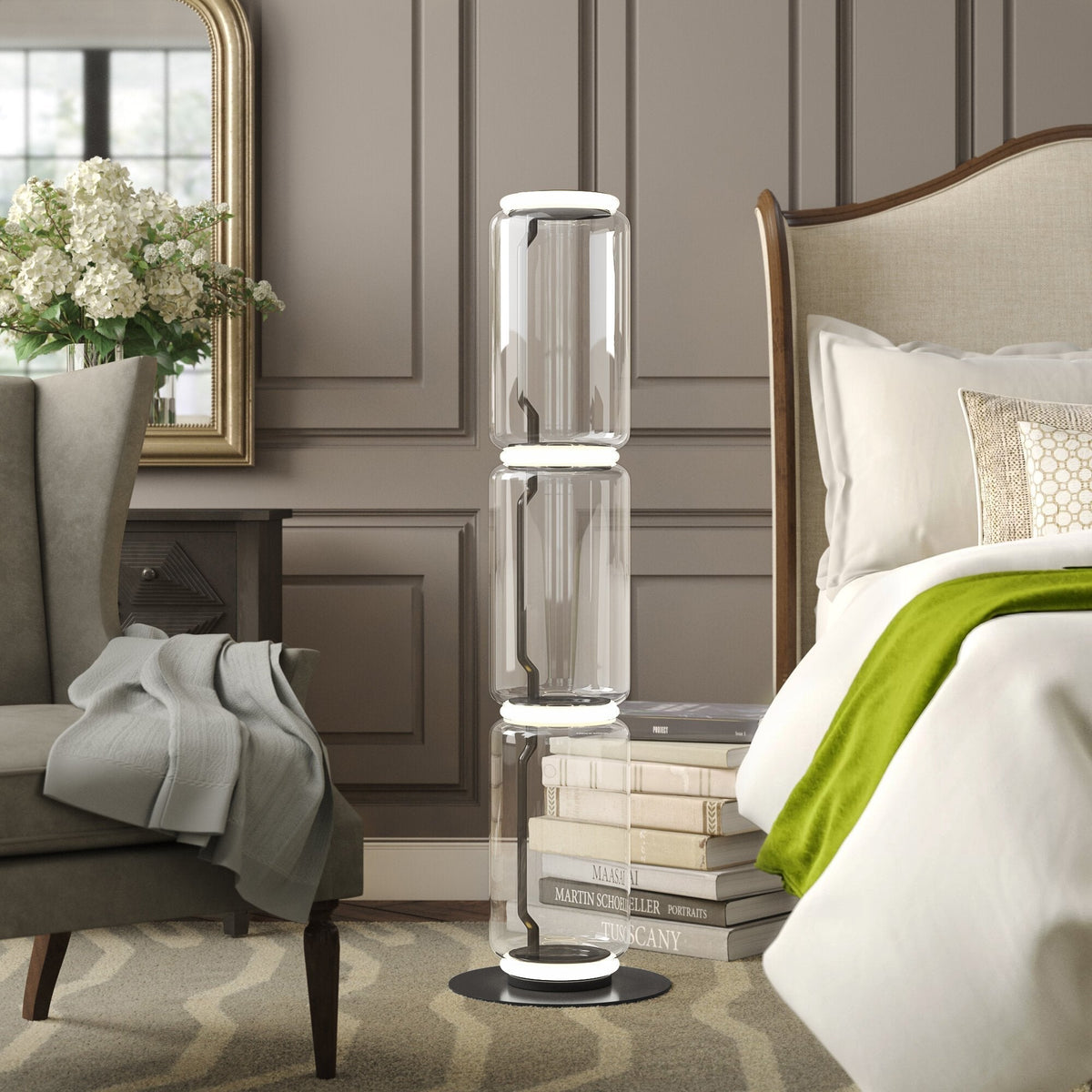 Bamboo Glass Floor Lamp - view 82