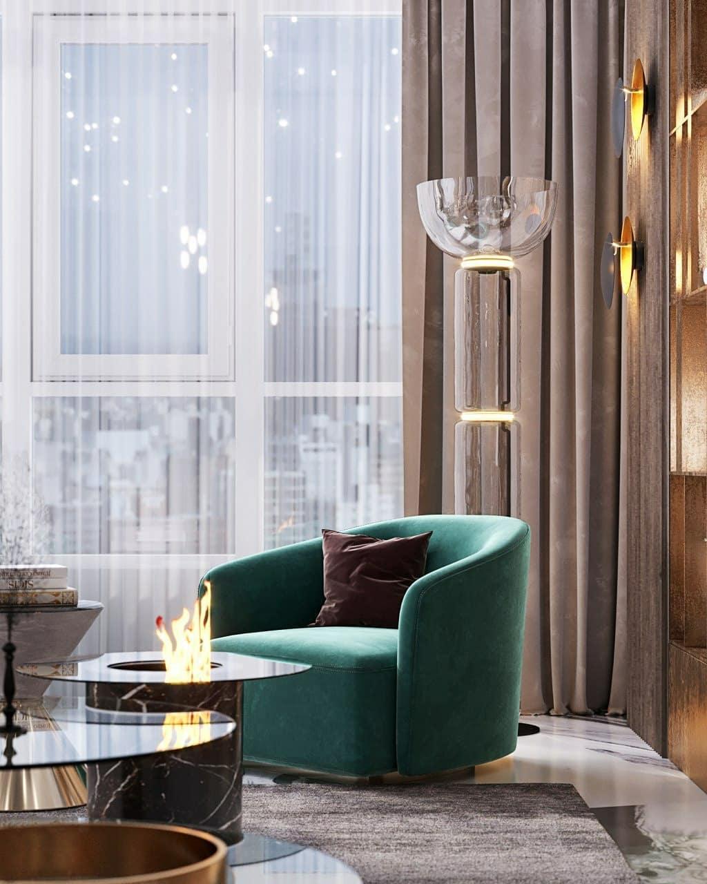 Bamboo Glass Floor Lamp - view 38
