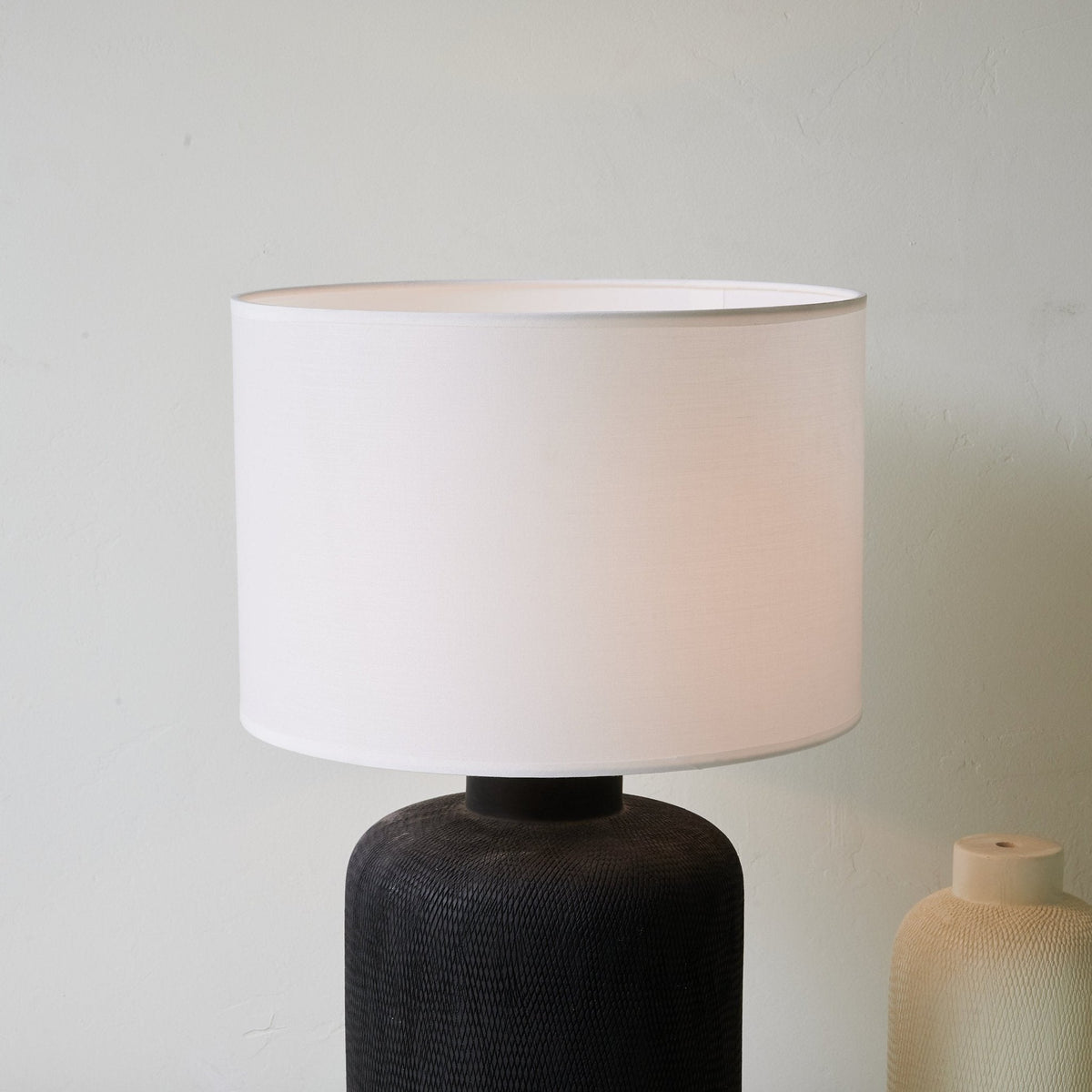 Nocturne Textured Black Table Lamp