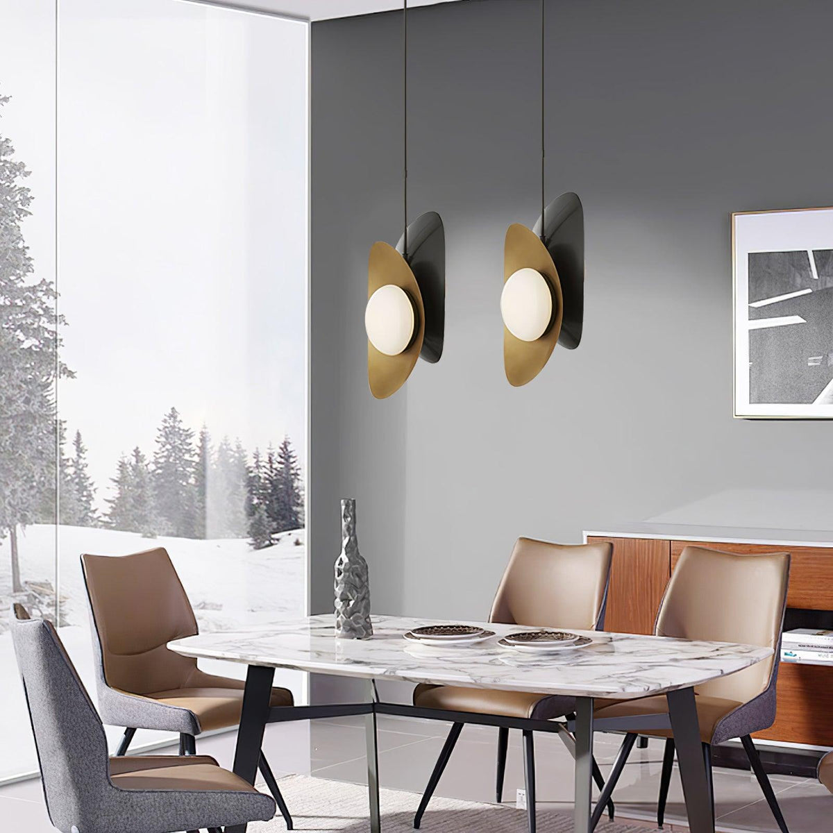 Golden Petal Pendant Lamp