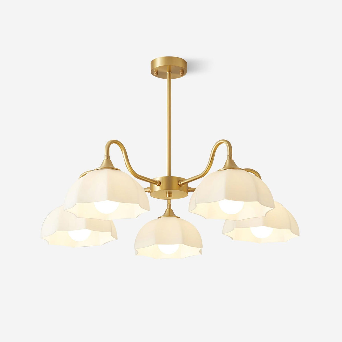 Octagonal Glass Bowl Chandelier - view 28