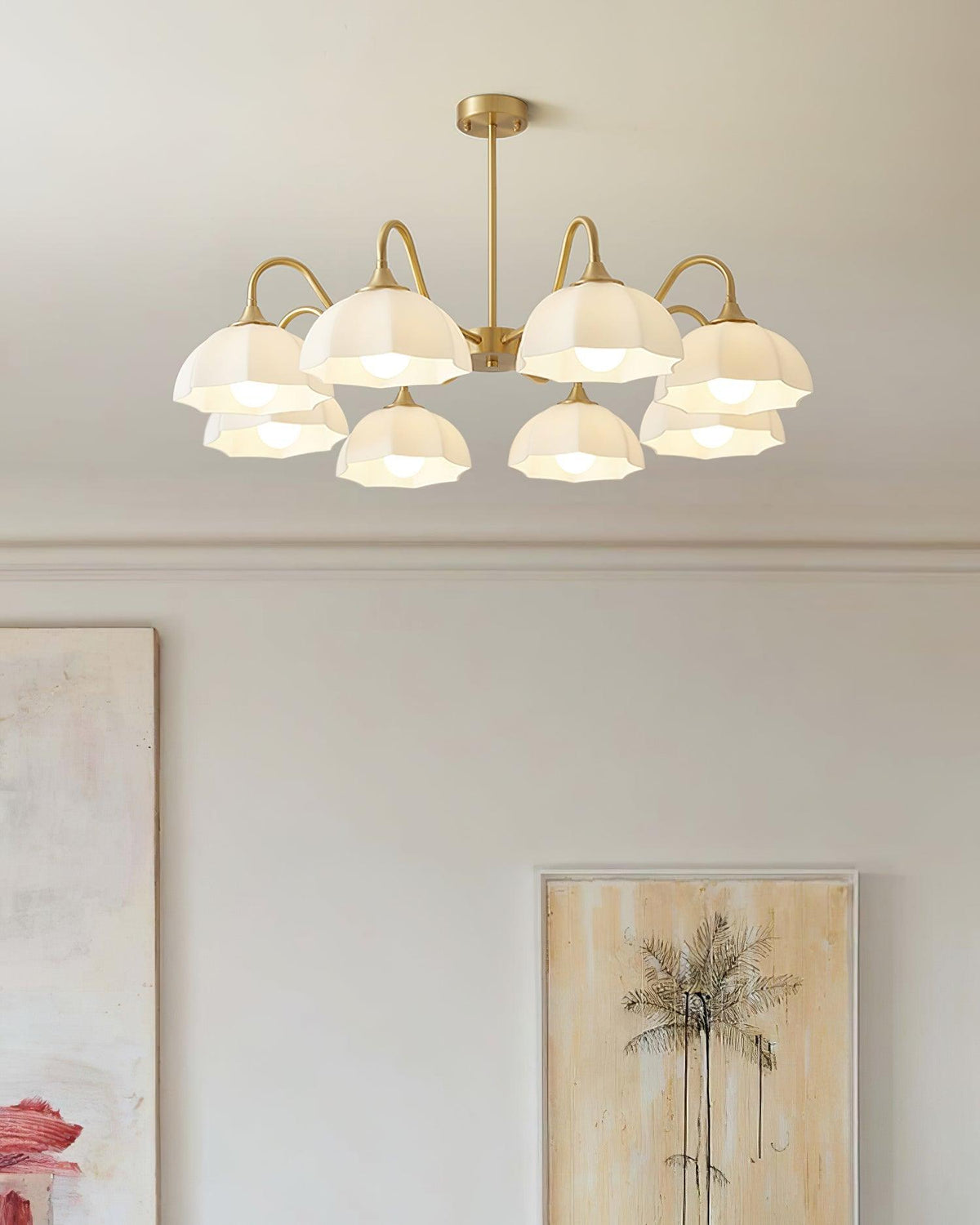 Octagonal Glass Bowl Chandelier - view 7