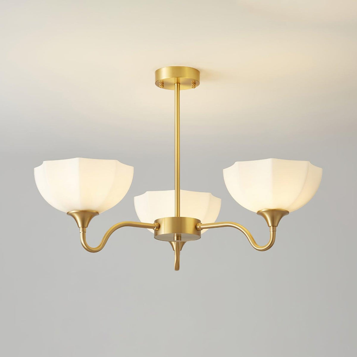 Octagonal Glass Bowl Chandelier - view 31