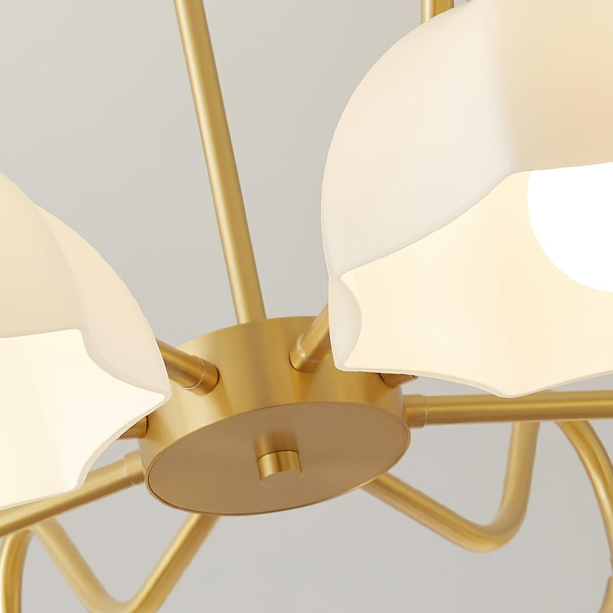 Octagonal Glass Bowl Chandelier - view 32