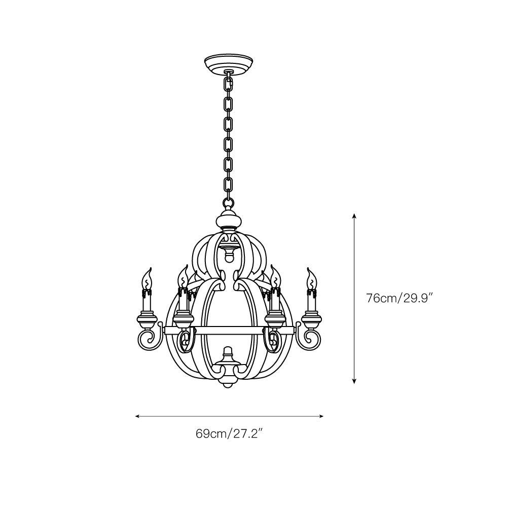 Odum Traditional Chandelier - view 3