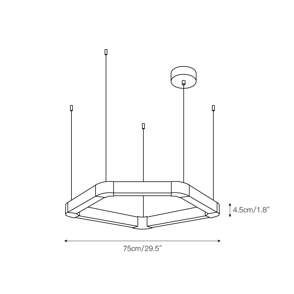 Ola Single Ring Chandelier - view 4