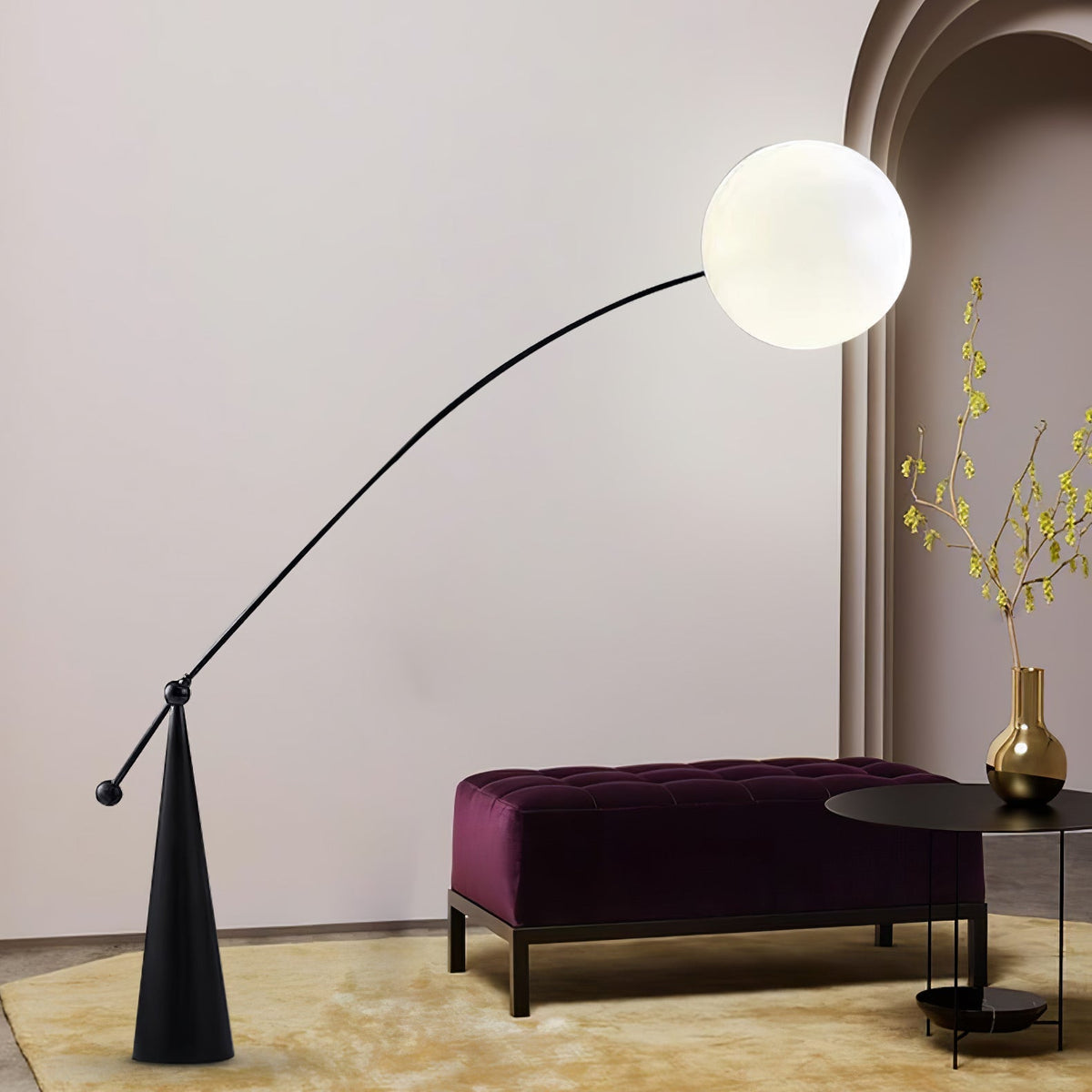 Opal Arc Floor Lamp - view 6
