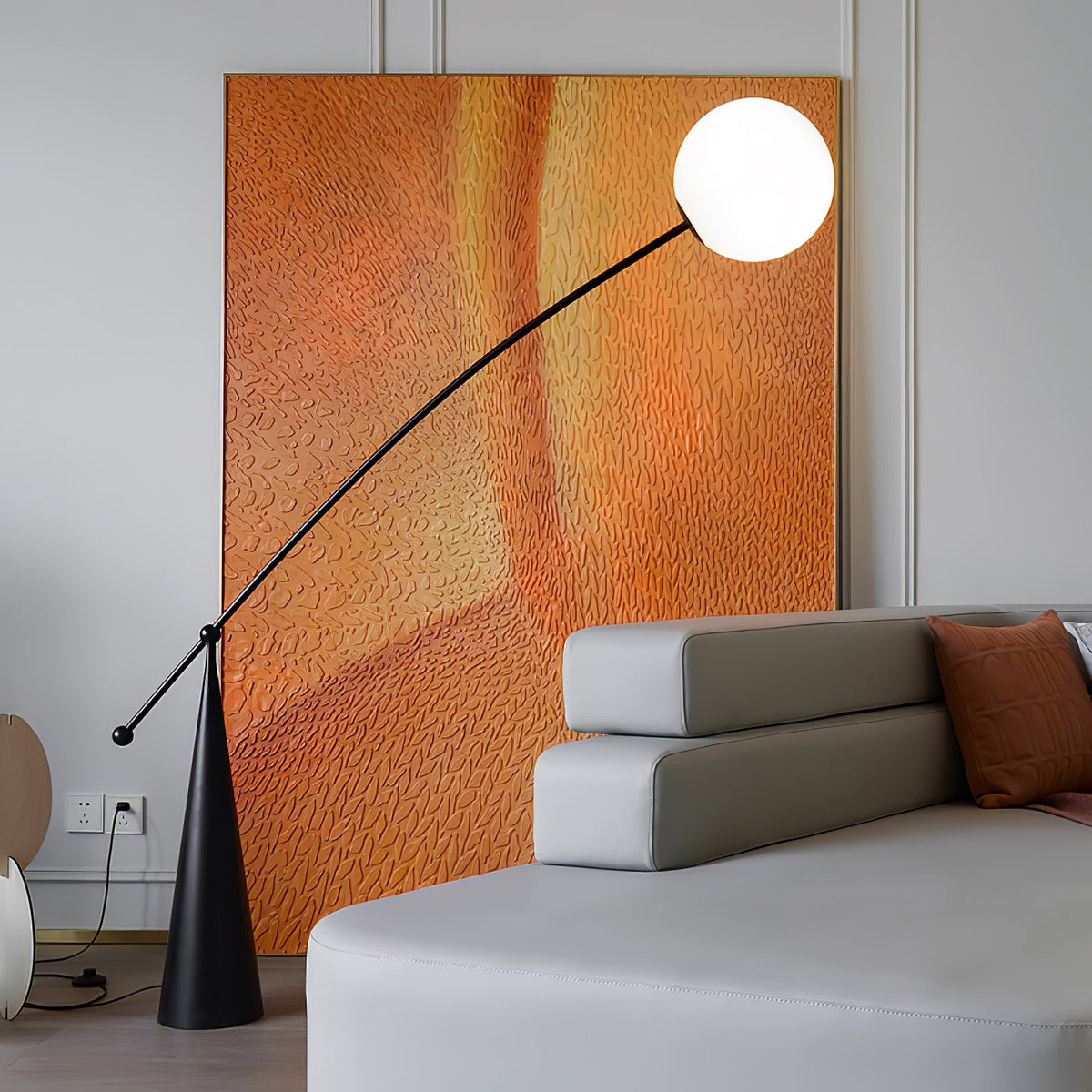 Opal Arc Floor Lamp - view 2