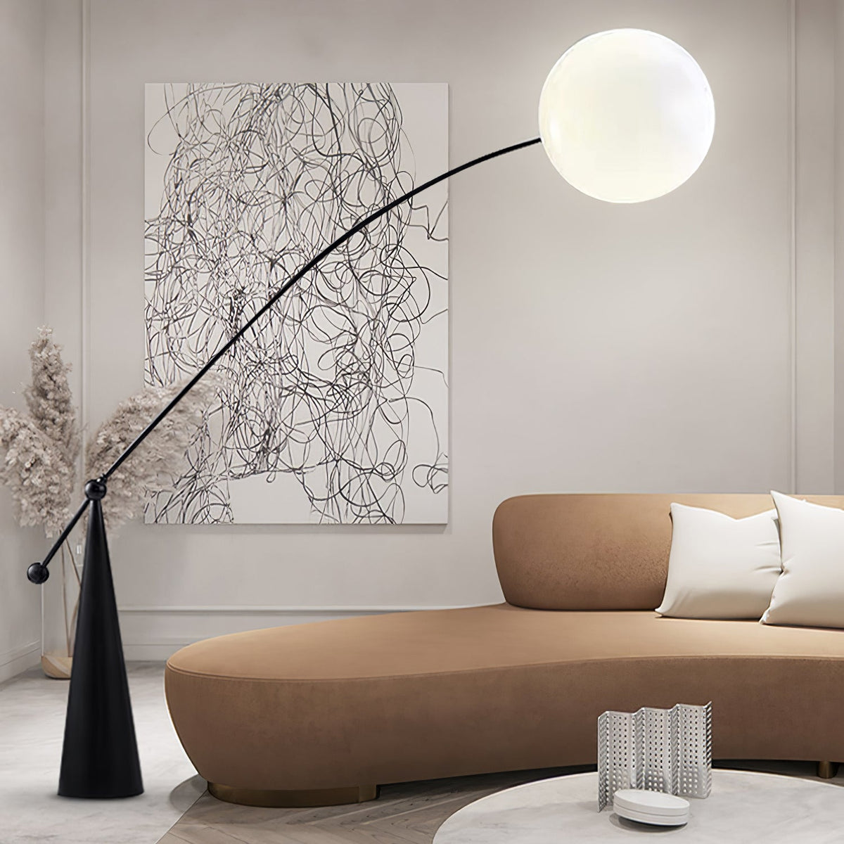 Opal Arc Floor Lamp - view 4