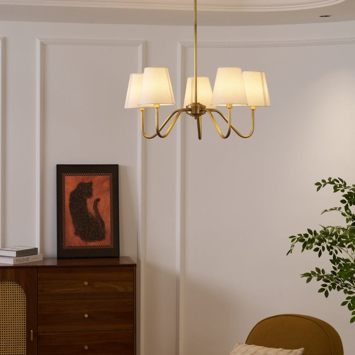 Opaluxe Brass Chandelier
