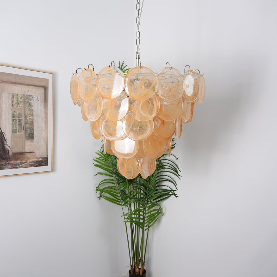 Orange Murano Disc Chandelier - view 6