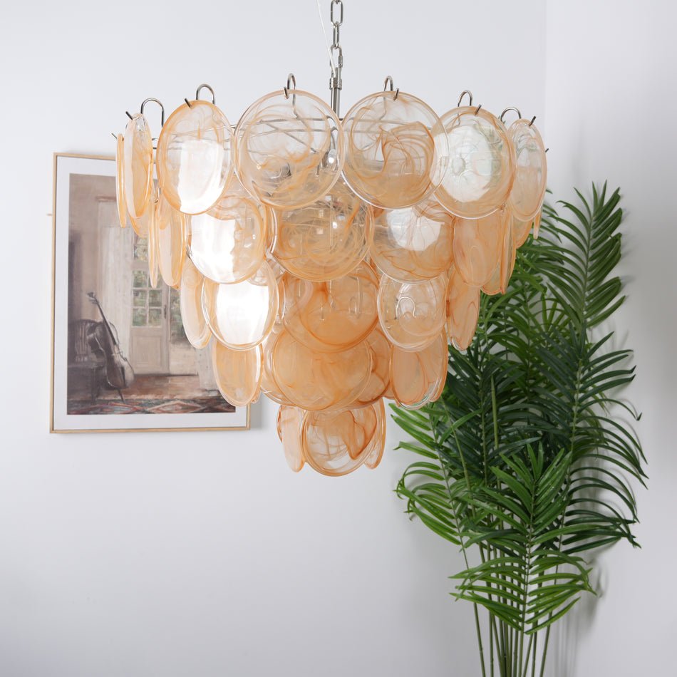 Orange Murano Disc Chandelier - view 2