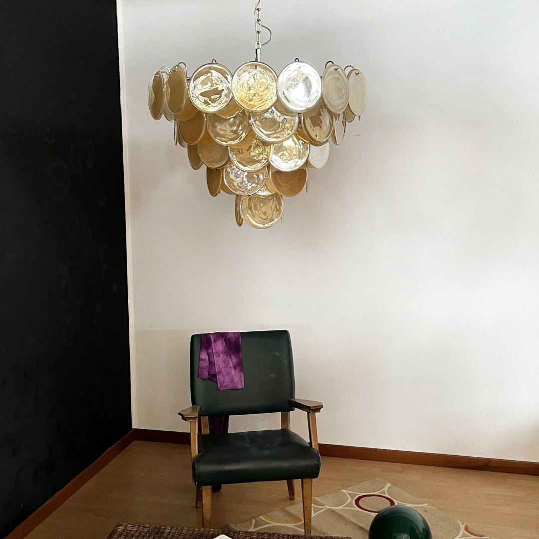 Orange Murano Disc Chandelier - view 15