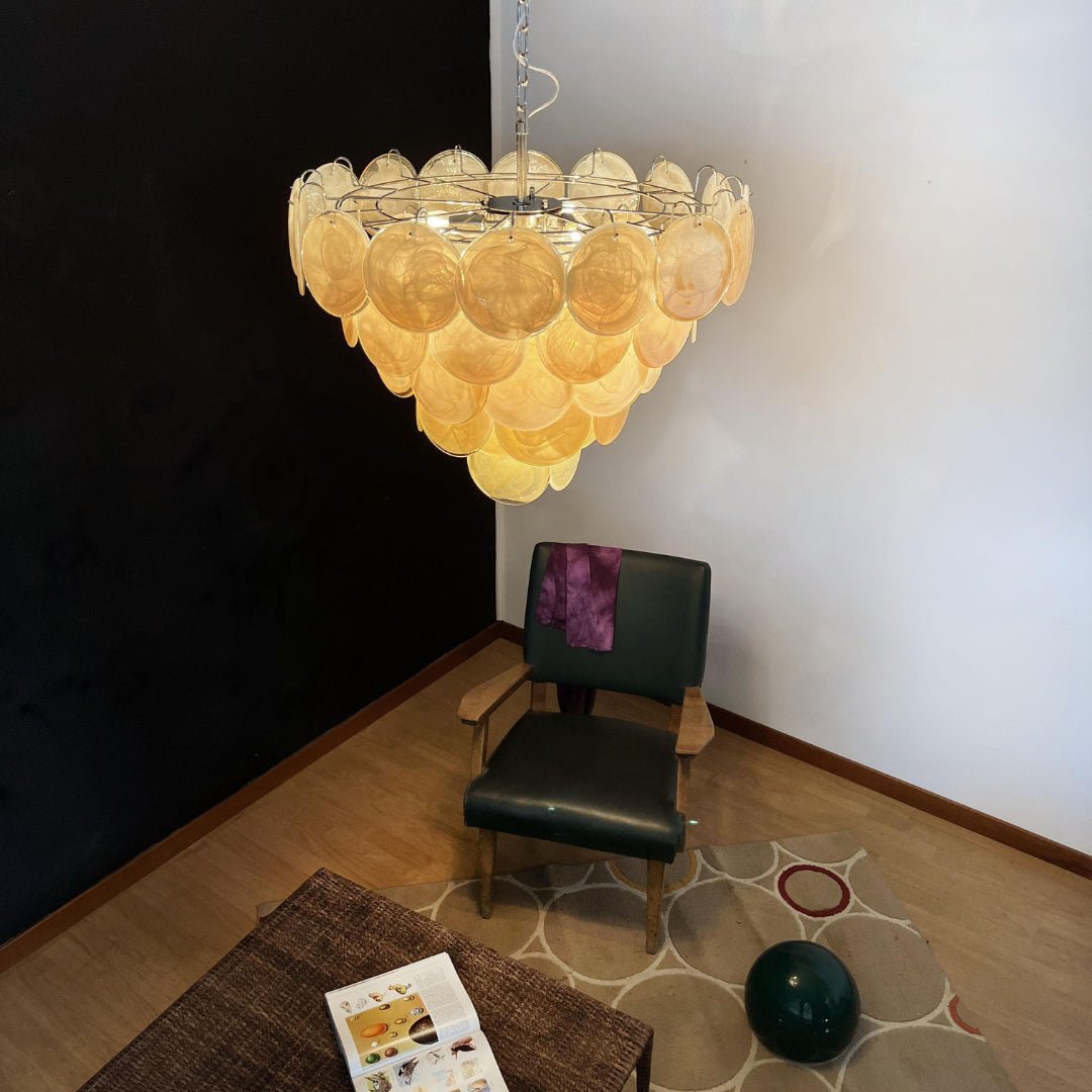 Orange Murano Disc Chandelier - view 16