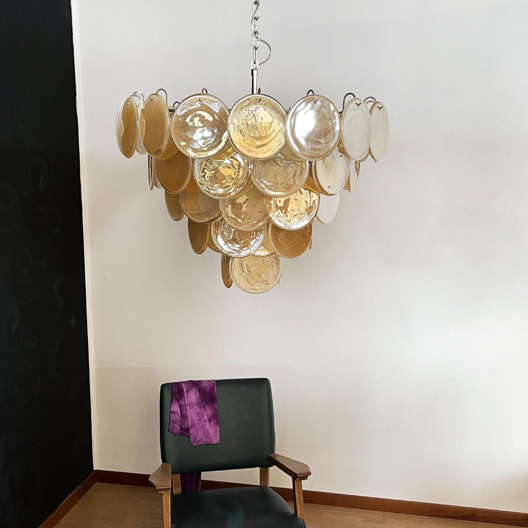 Orange Murano Disc Chandelier - view 18