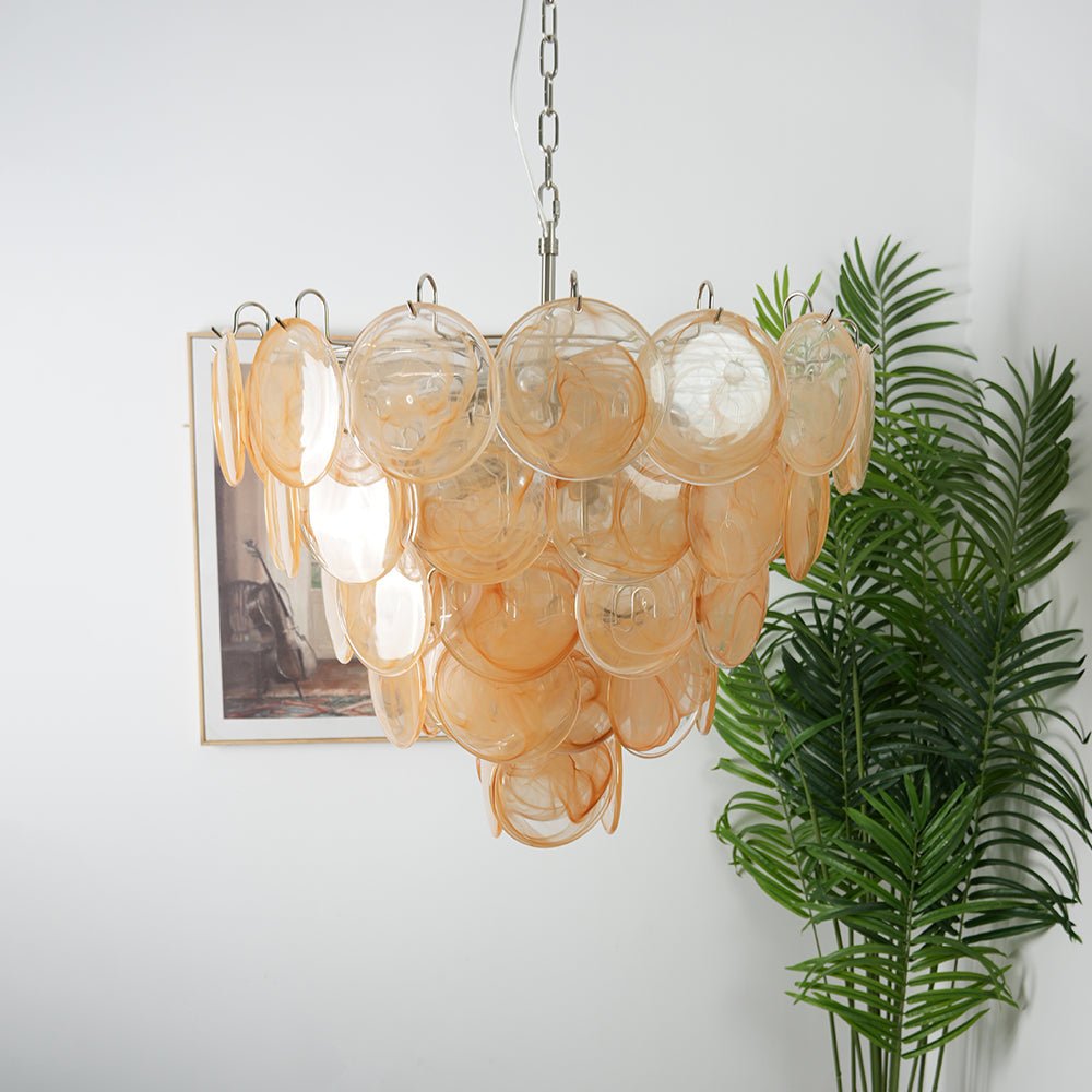 Orange Murano Disc Chandelier - view 7