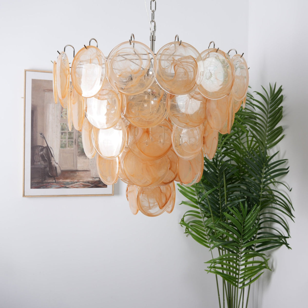 Orange Murano Disc Chandelier - view 8