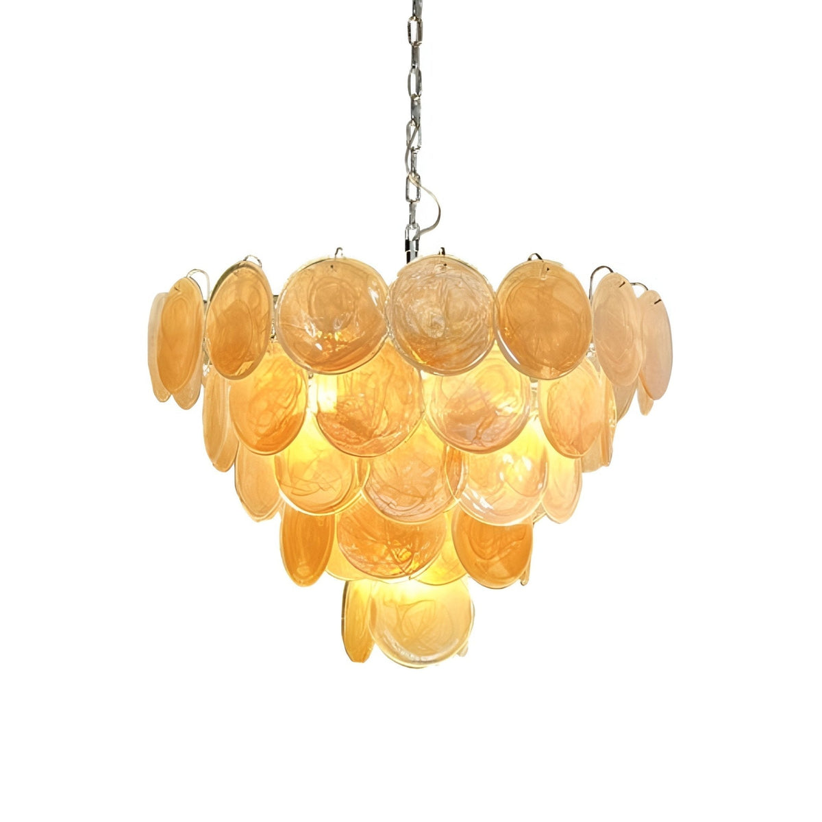 Orange Murano Disc Chandelier - view 4