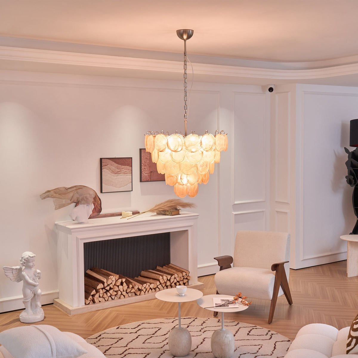 Orange Murano Disc Chandelier - view 23