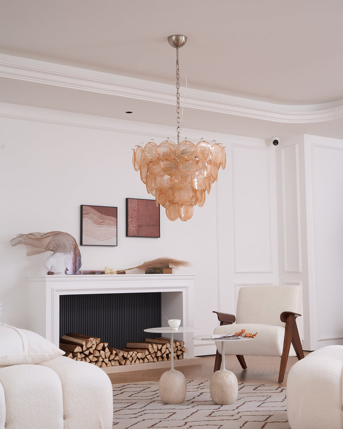 Orange Murano Disc Chandelier - view 30