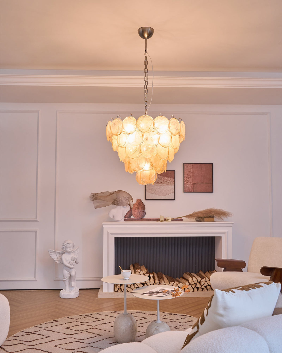 Orange Murano Disc Chandelier - view 32