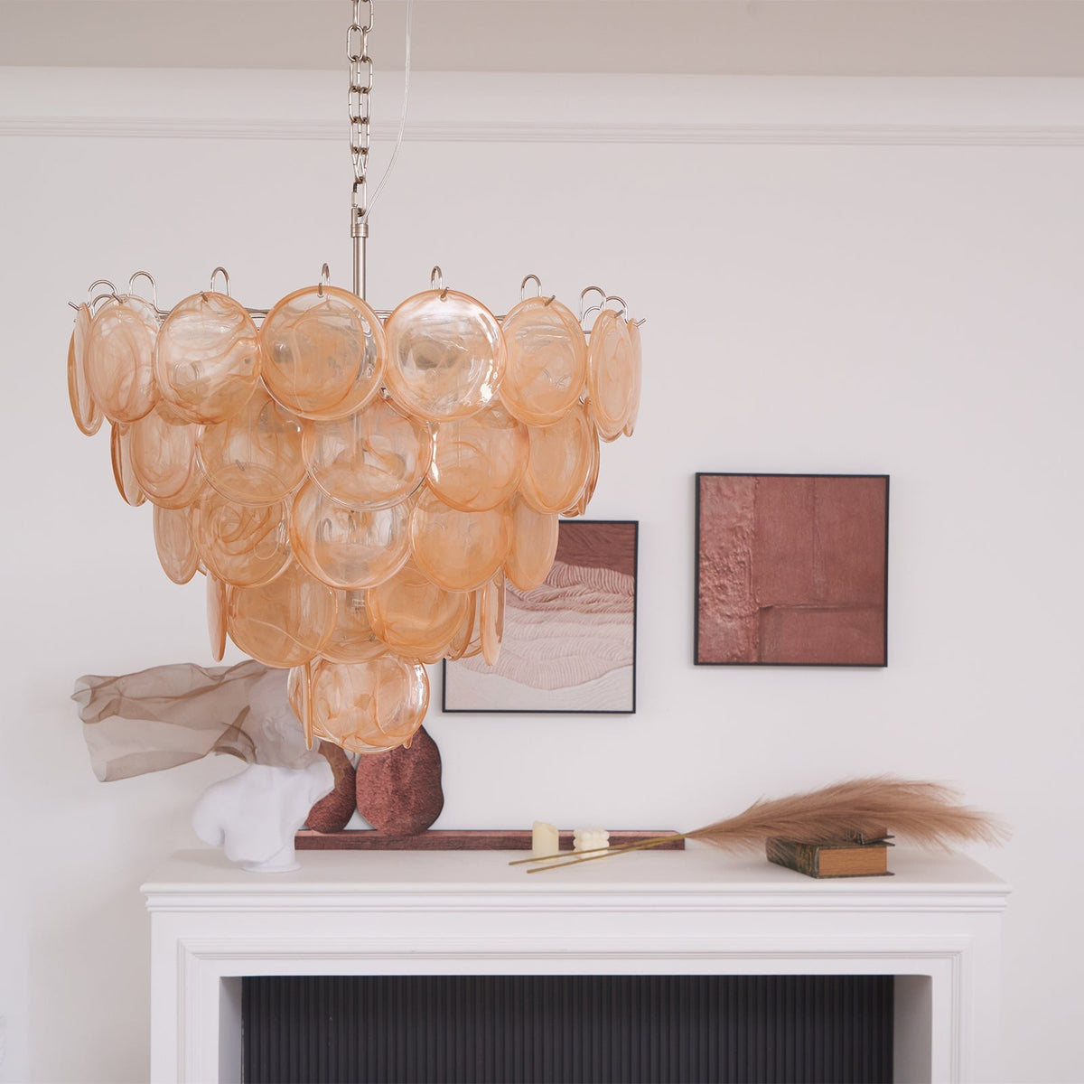 Orange Murano Disc Chandelier - view 34