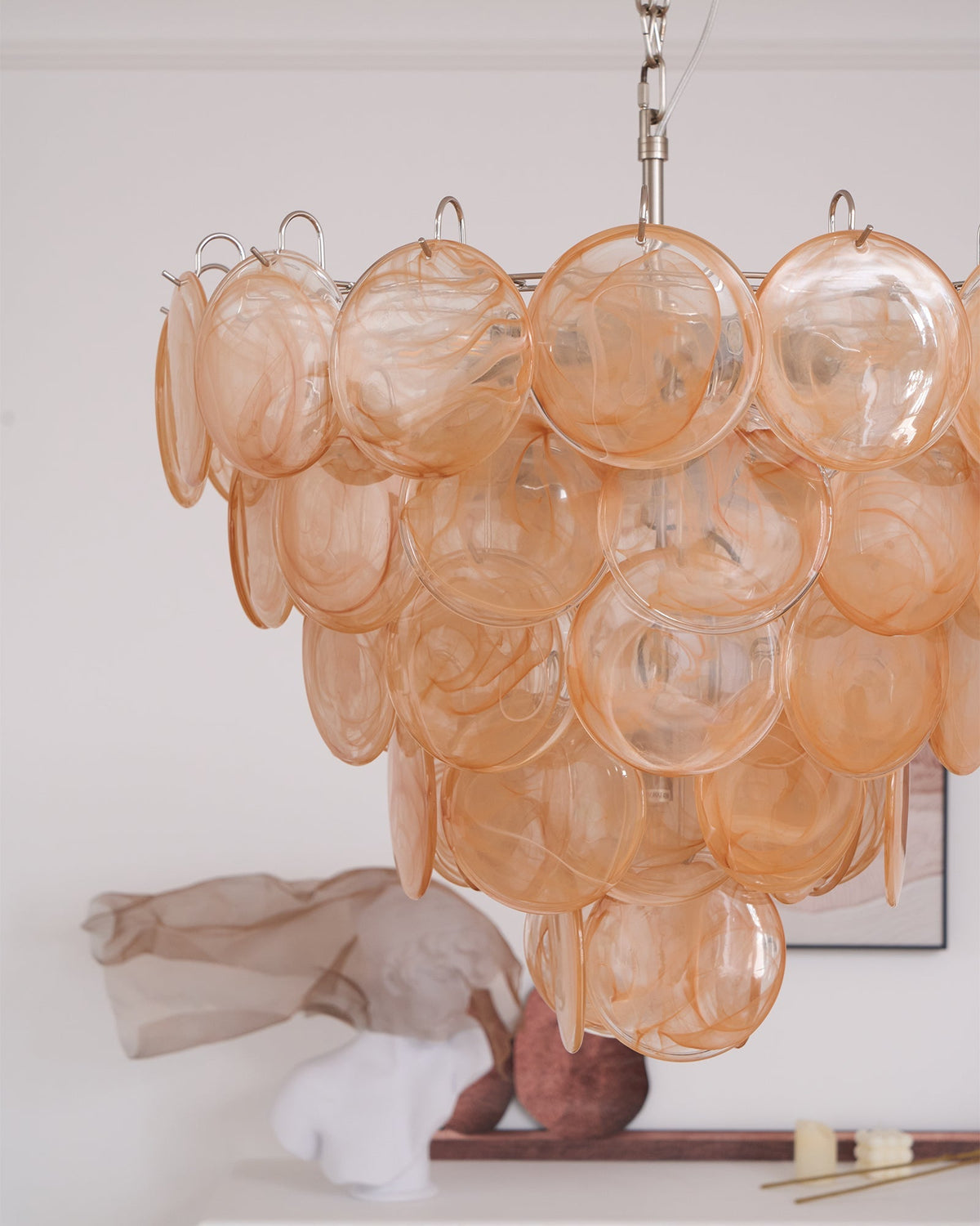 Orange Murano Disc Chandelier - view 35