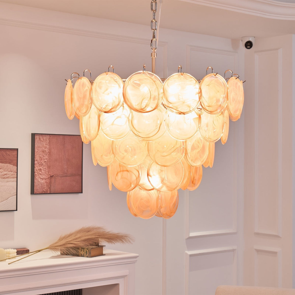 Orange Murano Disc Chandelier - view 20