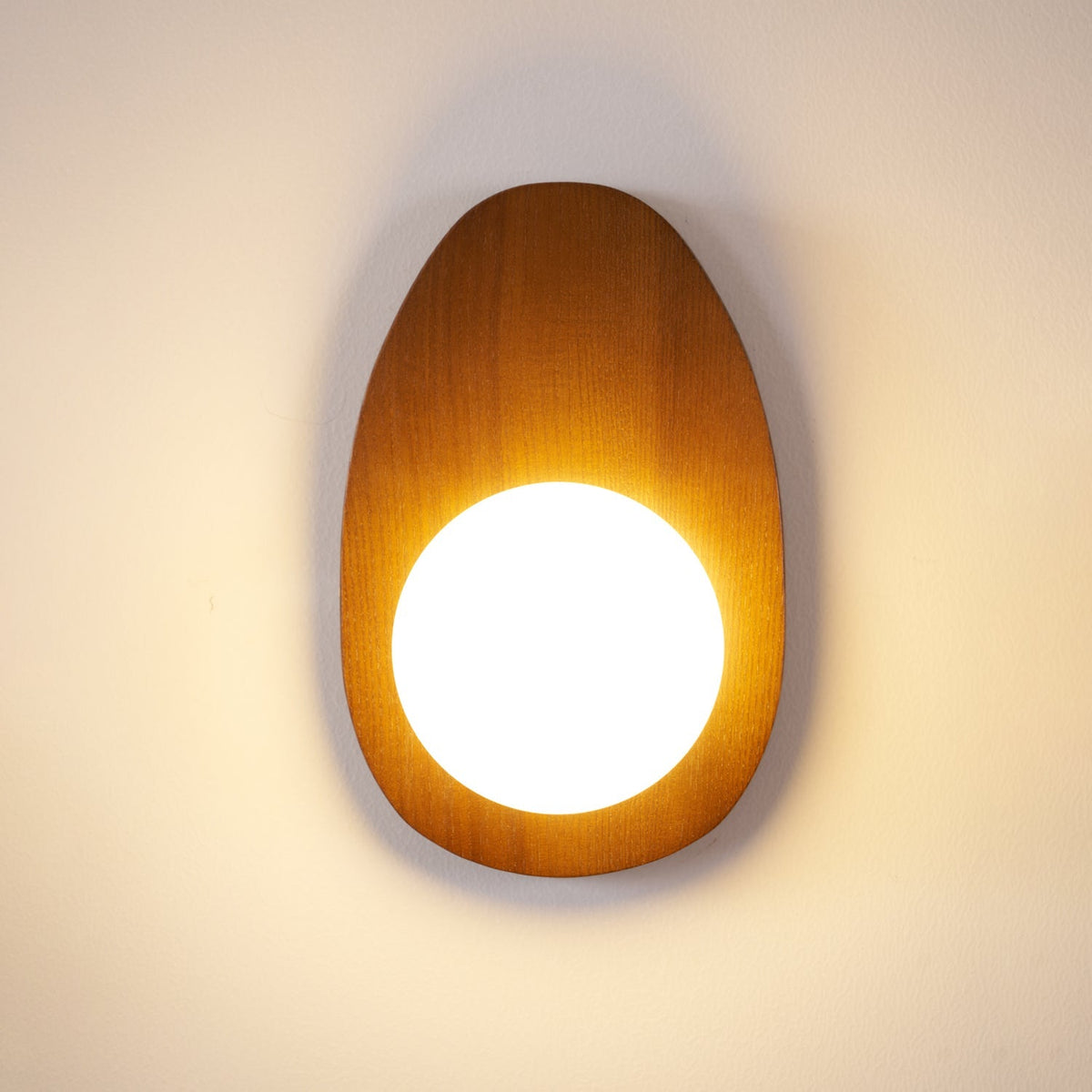 Orba Walnut Wall Lamp